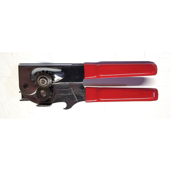 SWING-A-WAY Manual Can Opener Red Soft Handle w/bottle Opener - Picture 1 of 10